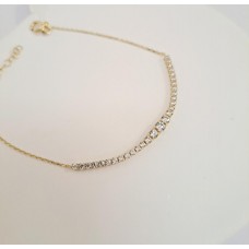 Βραχιόλι Σε Κίτρινο Χρυσό 14Κ Με Ζιργκόν (BR102)